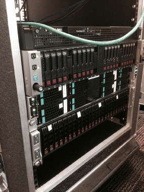 front of a hyper-converged infrastructure appliance